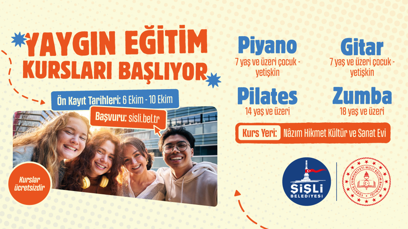 YAYGIN EĞİTİM KURSLARI BAŞLIYOR