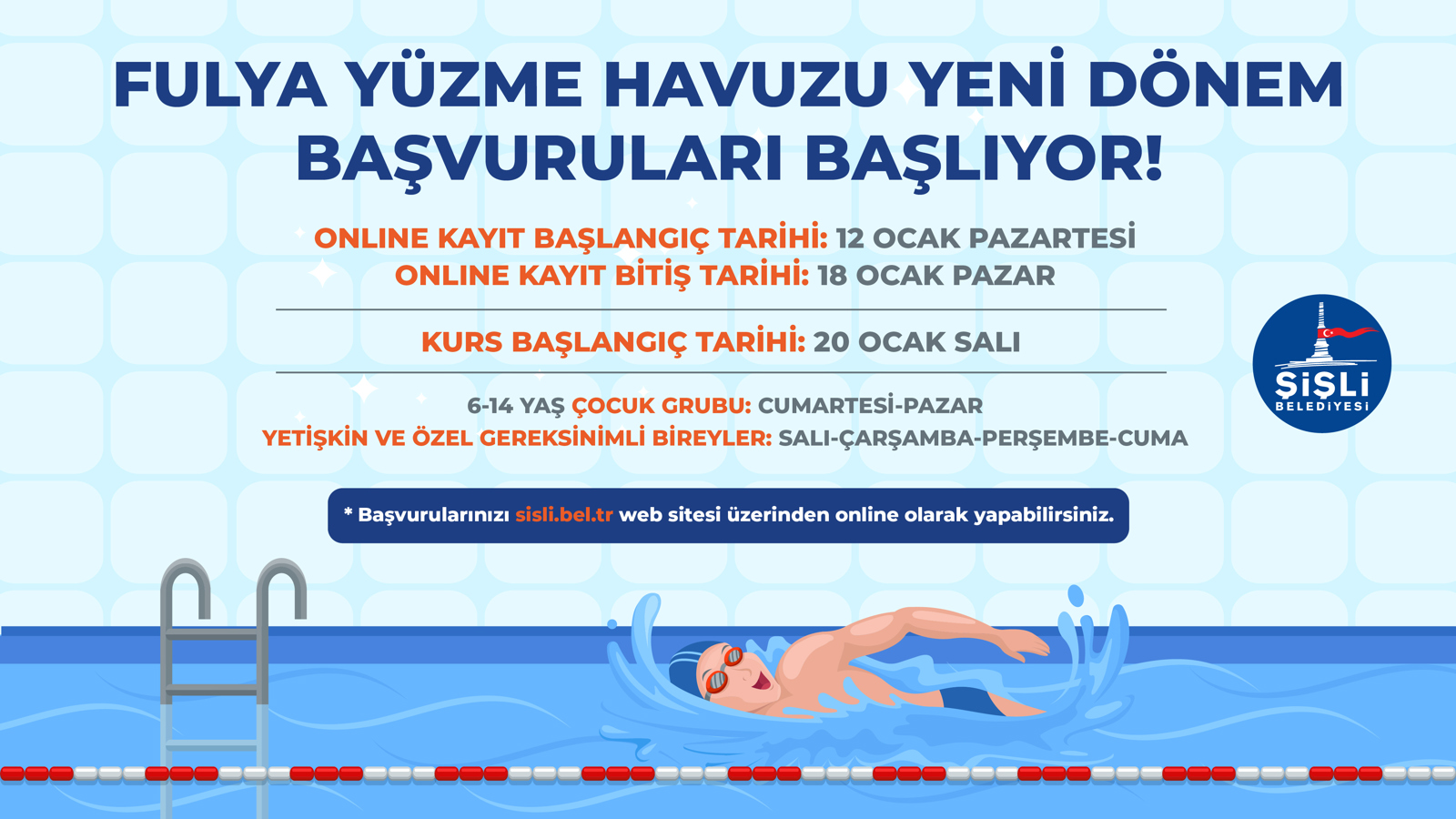 FULYA YÜZME HAVUZU YENİ DÖNEM BAŞVURULARI BAŞLIYOR!