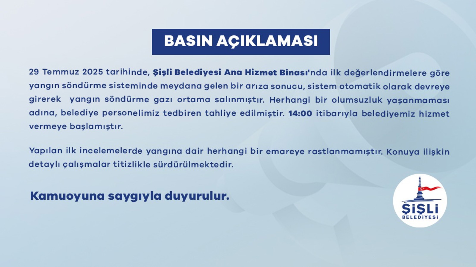 BASIN AÇIKLAMASI