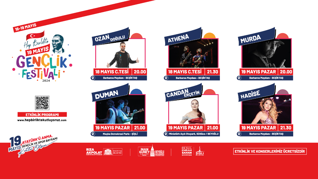 İSTANBUL’DA ÜÇ İLÇEDEN ORTAK  “HEP BİRLİKTE 19 MAYIS GENÇLİK FESTİVALİ”